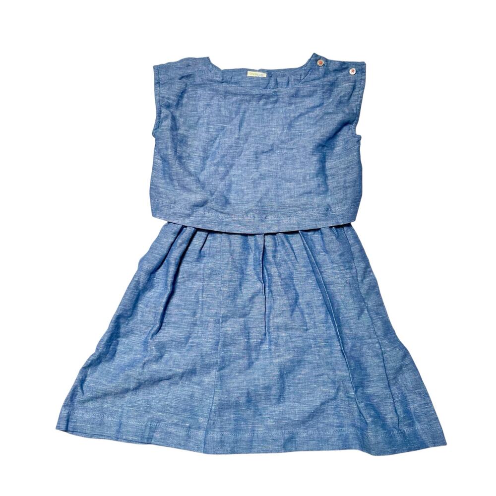 Crewcuts Layered Chambray Swing Dress Size 5